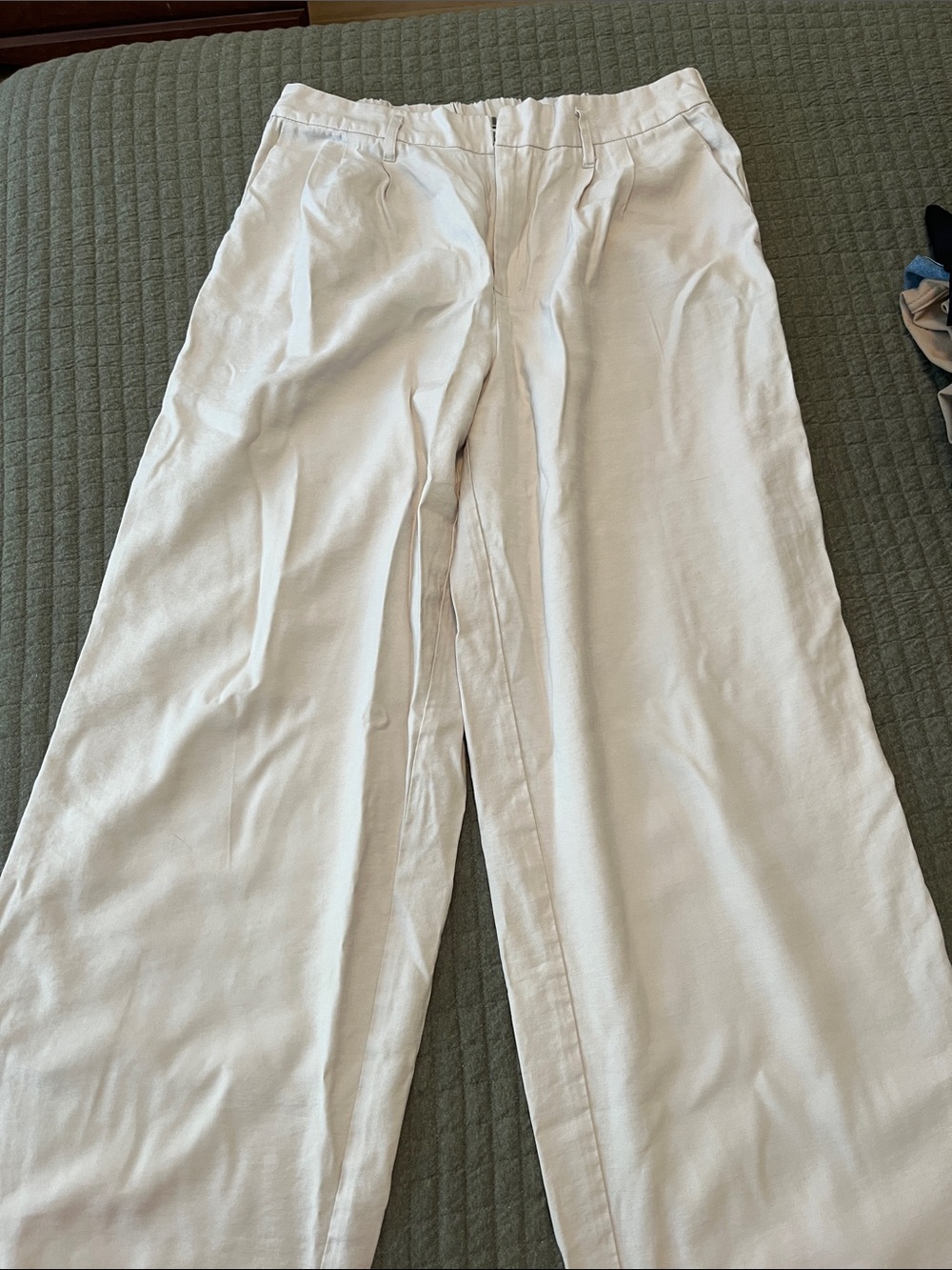 a new day Wide Leg Linen-Blend Pants in White